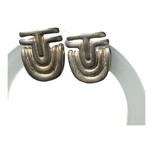 Vintage metal geometric earrings